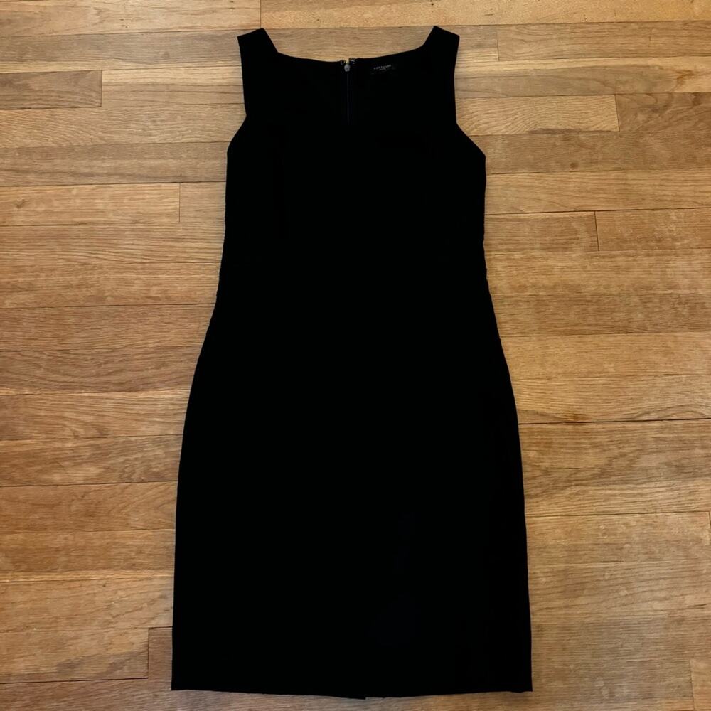 Ann Taylor black sleeveless mini sheath dress size 0 petite
b8